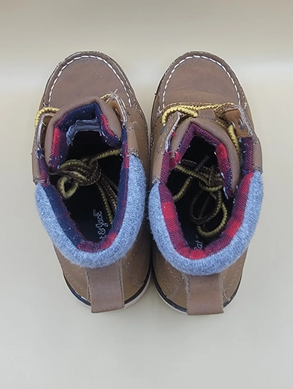 Cat & Jack Ackerley Little Boys Boots Size 13C Brown Tan Gray Mid Top Hiking